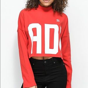 adidas Sweaters - Adidas bold age red mock neck crop sweater adidas Sweaters - Adidas bold age red mock neck crop sweater